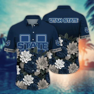 0x1000@1686045519fd22b51fc4.jpg Utah State Aggies NCAA3 Flower Hawaii Shirt And Tshirt For Fans, Summer Football Shirts NA49704
