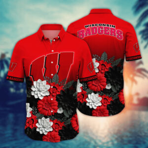 0x1000@16860455295791b55198.jpg Wisconsin Badgers NCAA1 Flower Hawaii Shirt And Tshirt For Fans, Summer Football Shirts NA49704