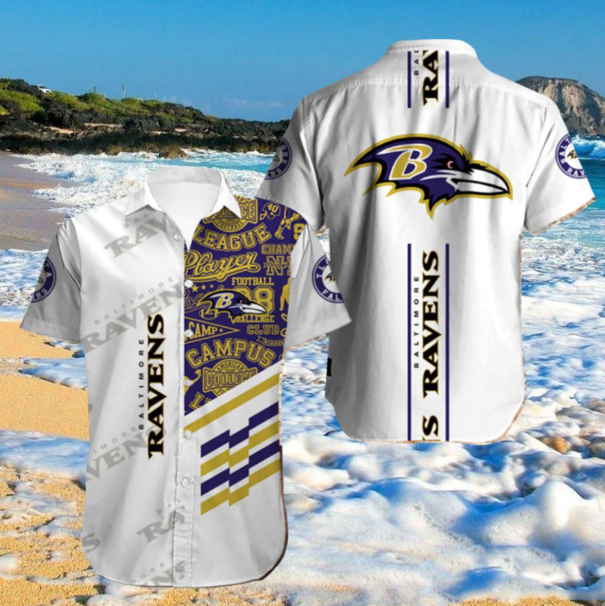 Baltimore Ravens Button Shirt BB743