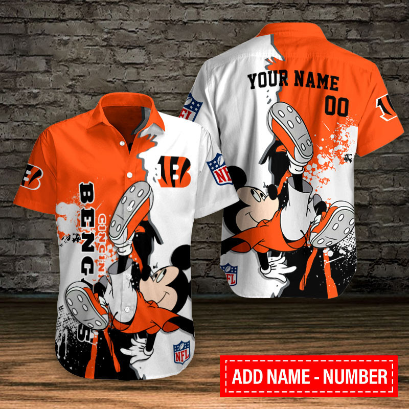 Cincinnati Bengals Personalized Button Shirt BB583