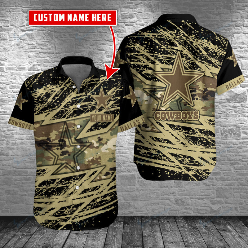 Dallas Cowboys Personalized Button Shirt BB218