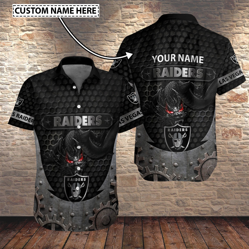 Las Vegas Raiders Personalized Button Shirt BB338