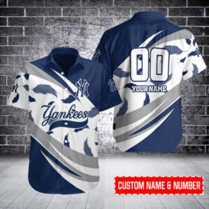New York Yankees Personalized Button Shirt BB433