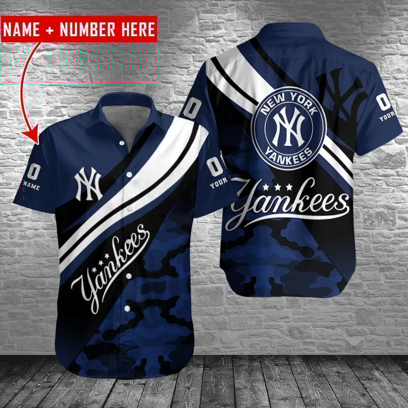 New York Yankees Personalized Button Shirt BB737