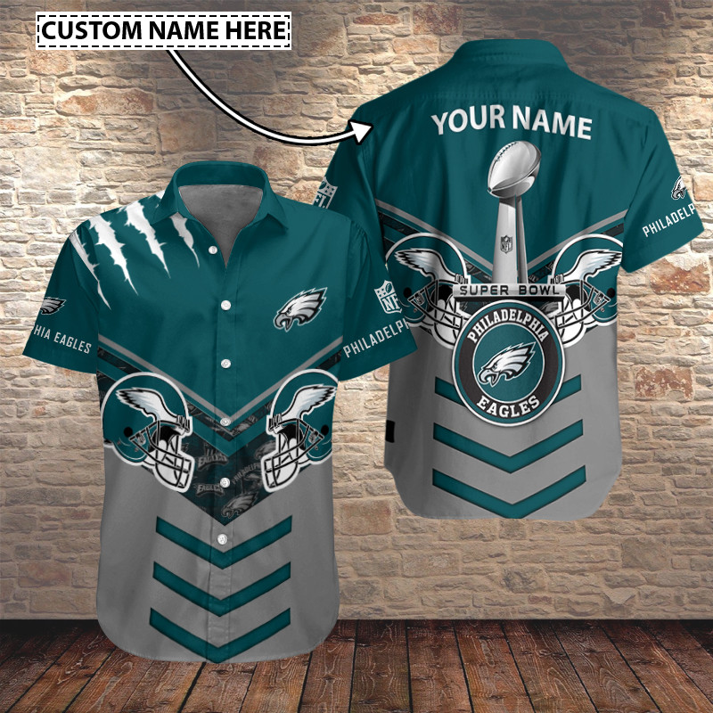 Philadelphia Eagles Personalized Button Shirt BB663