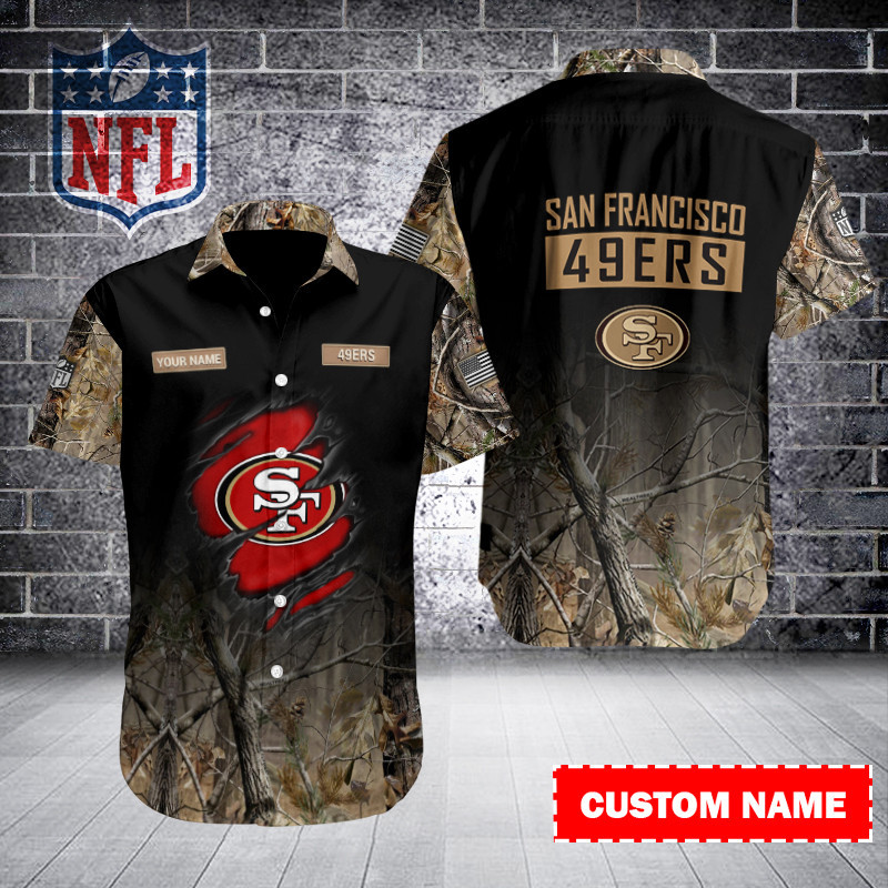 San Francisco 49ers Personalized Button Shirt BB365