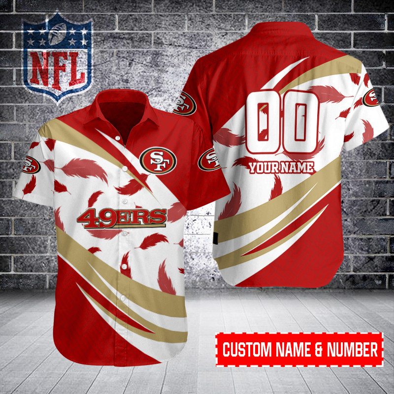 San Francisco 49ers Personalized Button Shirt BB431