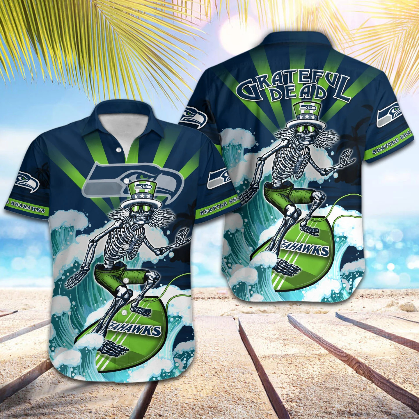 Seattle Seahawks Button Shirt BG846