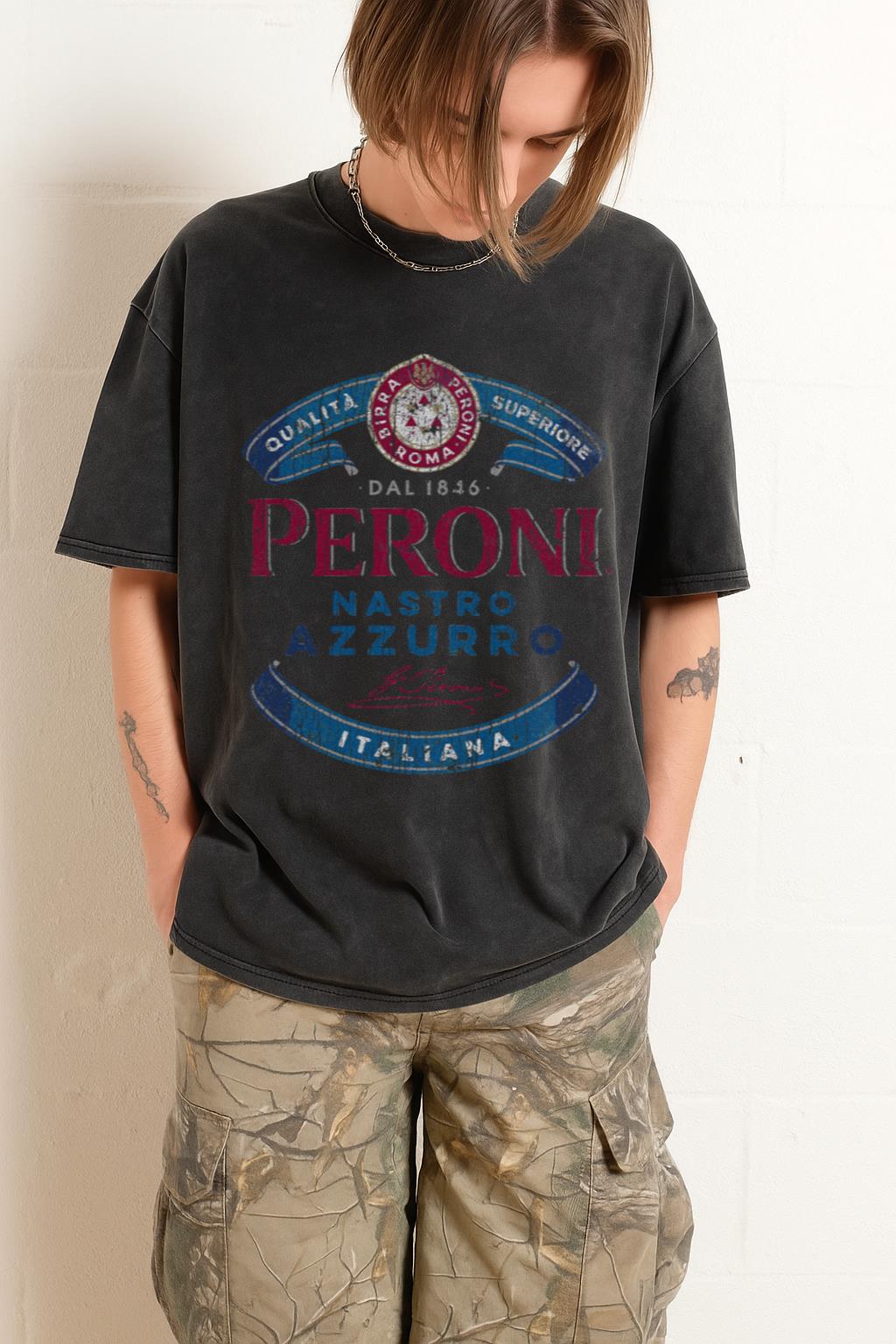 Peroni Nastro Azzurro T-Shirt | Italian Beer & Lager Tee