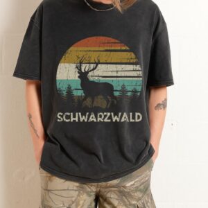 Retro Schwarzwald Black Forest T-Shirt | German Deer Tee Retro Schwarzwald Black Forest T-Shirt | German Deer Tee