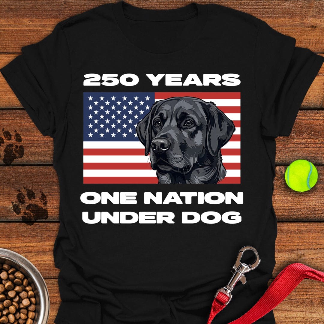 250 Years USA Black Lab T-Shirt Big Dog Clothes Unique Mother's Day Gifts