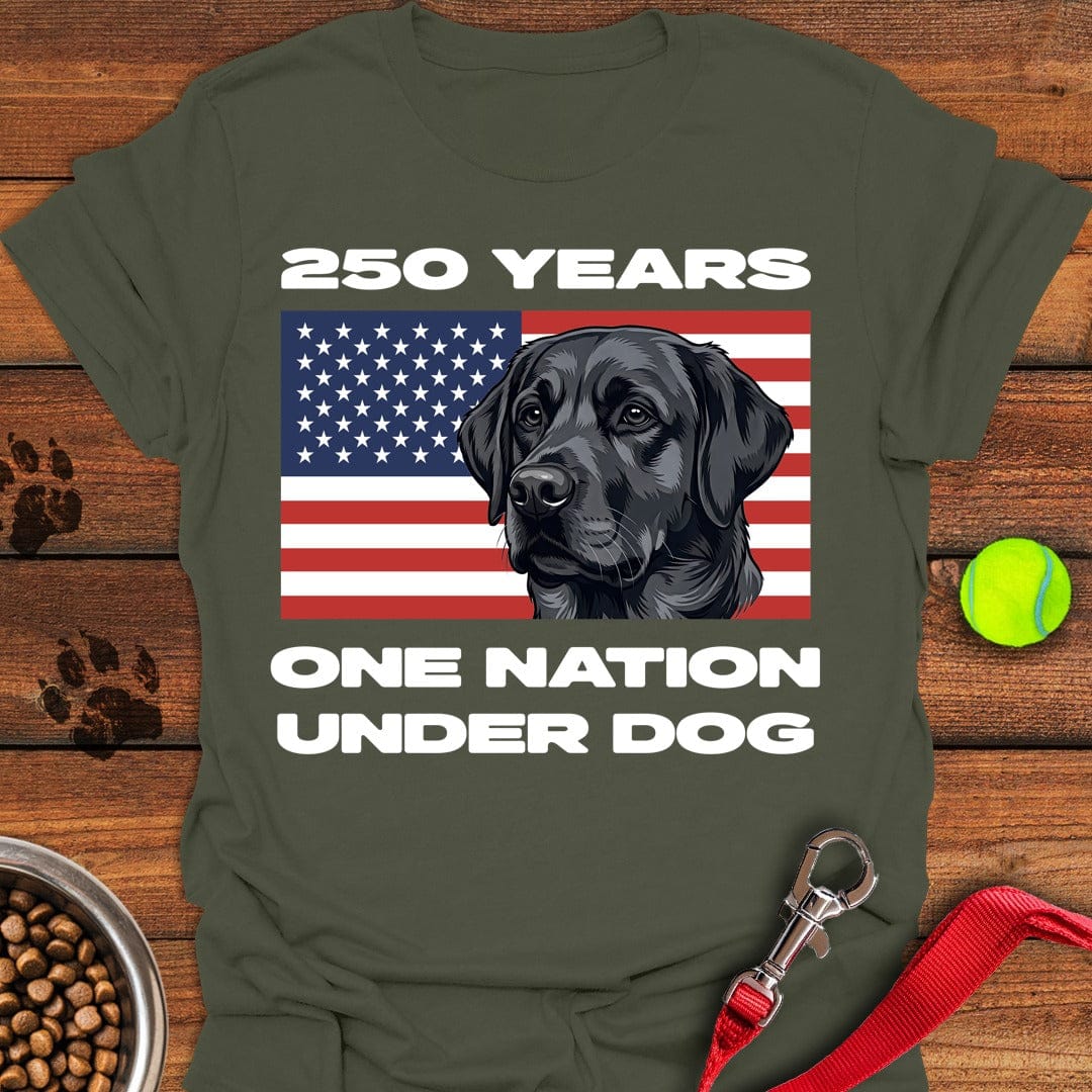 250 Years USA Black Lab T-Shirt Big Dog Clothes Unique Mother's Day Gifts
