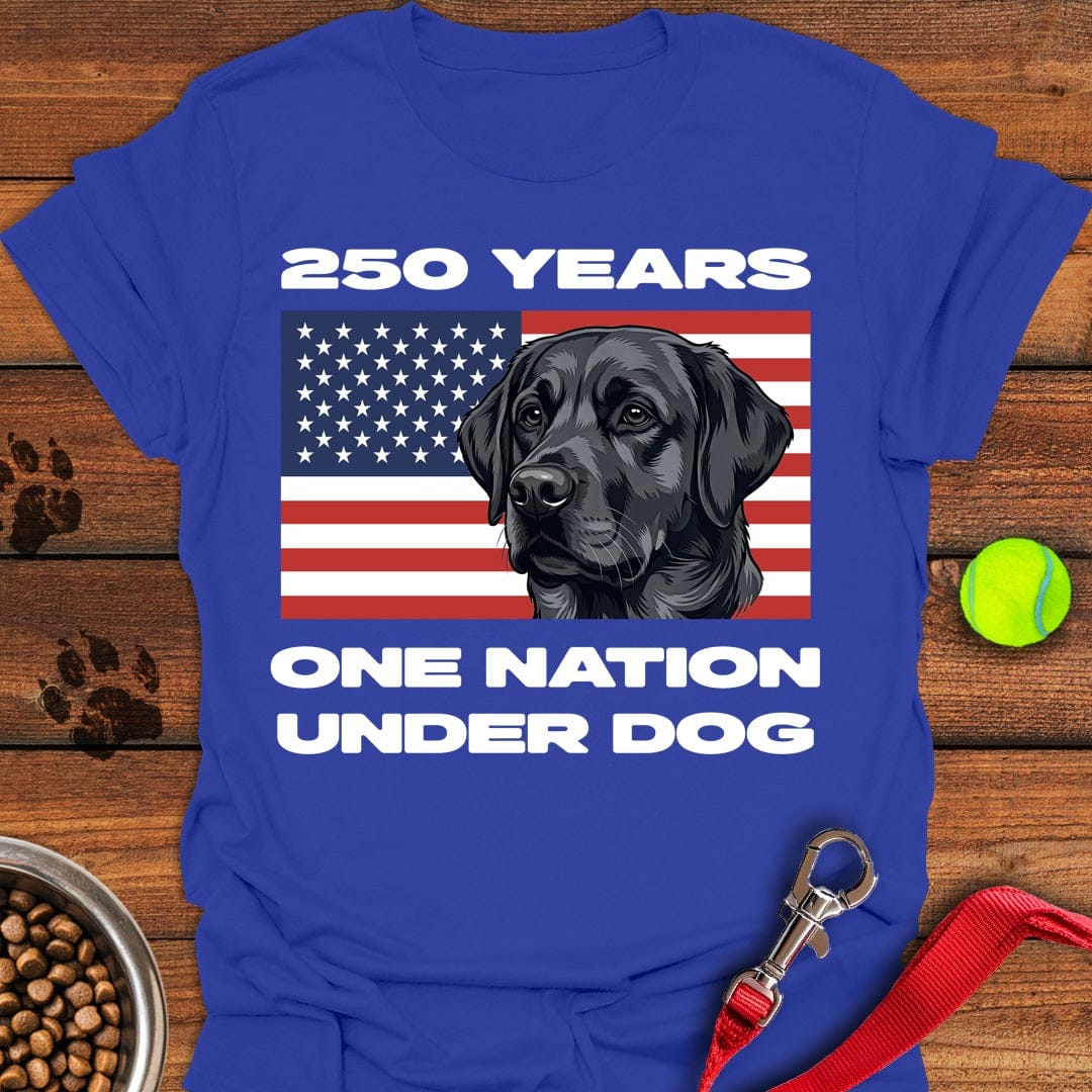 250 Years USA Black Lab T-Shirt Big Dog Clothes Unique Mother's Day Gifts
