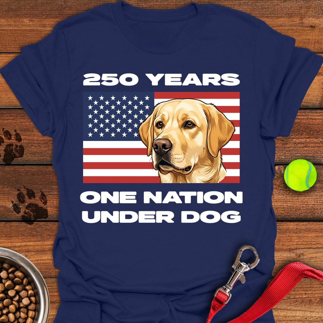 250 Years USA Yellow Lab T-Shirt Cute Dog Apparel Dog Themed Presents