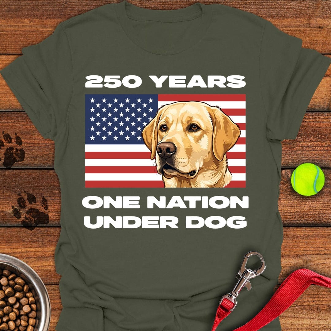 250 Years USA Yellow Lab T-Shirt Cute Dog Apparel Dog Themed Presents