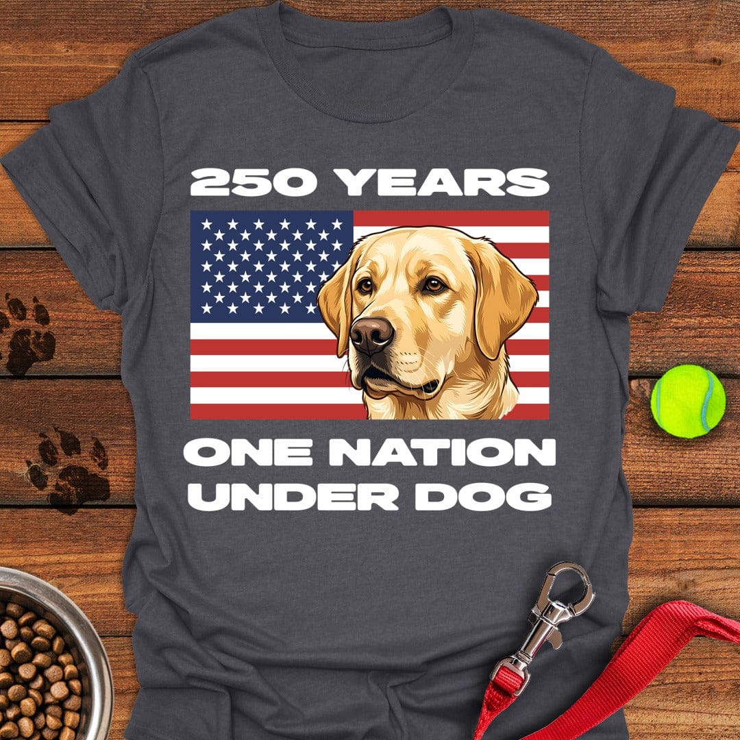 250 Years USA Yellow Lab T-Shirt Cute Dog Apparel Dog Themed Presents
