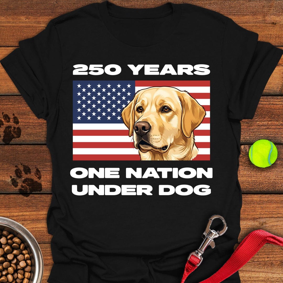 250 Years USA Yellow Lab T-Shirt Cute Dog Apparel Dog Themed Presents