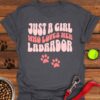 A Girl Who Loves Her Lab T-Shirt Labrador Gifts For Dog Lovers