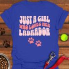 A Girl Who Loves Her Lab T-Shirt Labrador Gifts For Dog Lovers