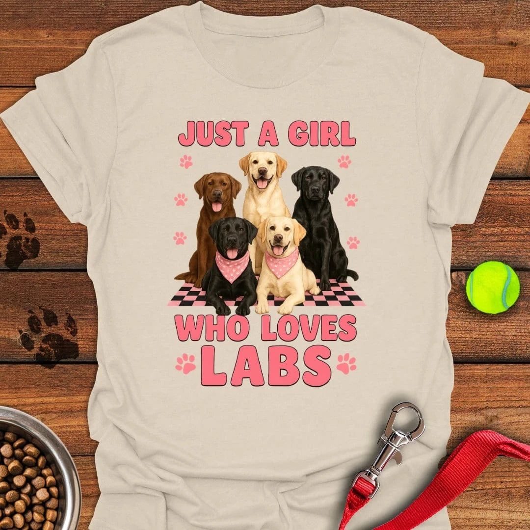 A Girl Who Loves Labs T-Shirt Loyal Dog Clothing Unique Dog Gifts For Owners