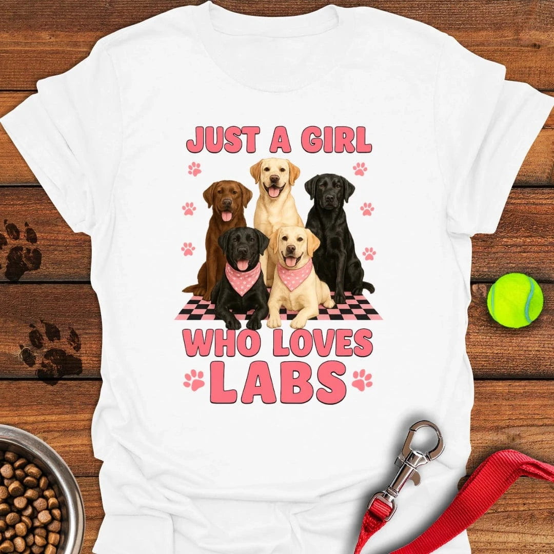A Girl Who Loves Labs T-Shirt Loyal Dog Clothing Unique Dog Gifts For Owners