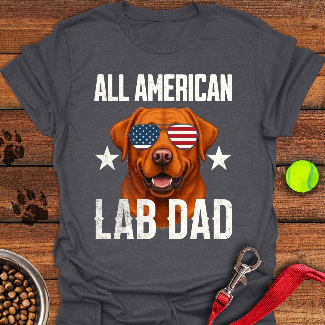 All American Fox Red Lab Dad T-Shirt Sweet Dog Apparel Good Gifts Dog Lovers