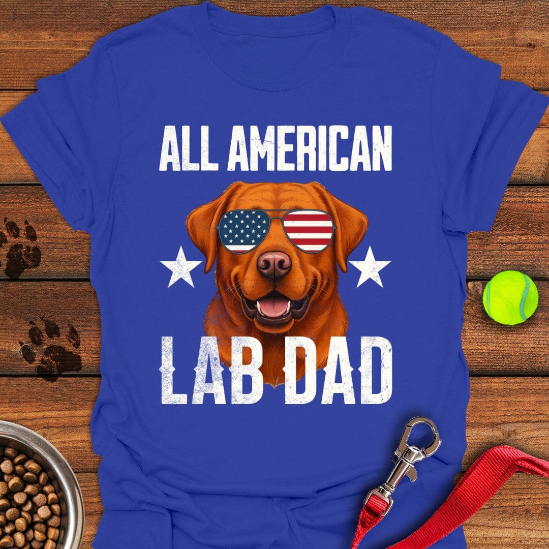 All American Fox Red Lab Dad T-Shirt Sweet Dog Apparel Good Gifts Dog Lovers