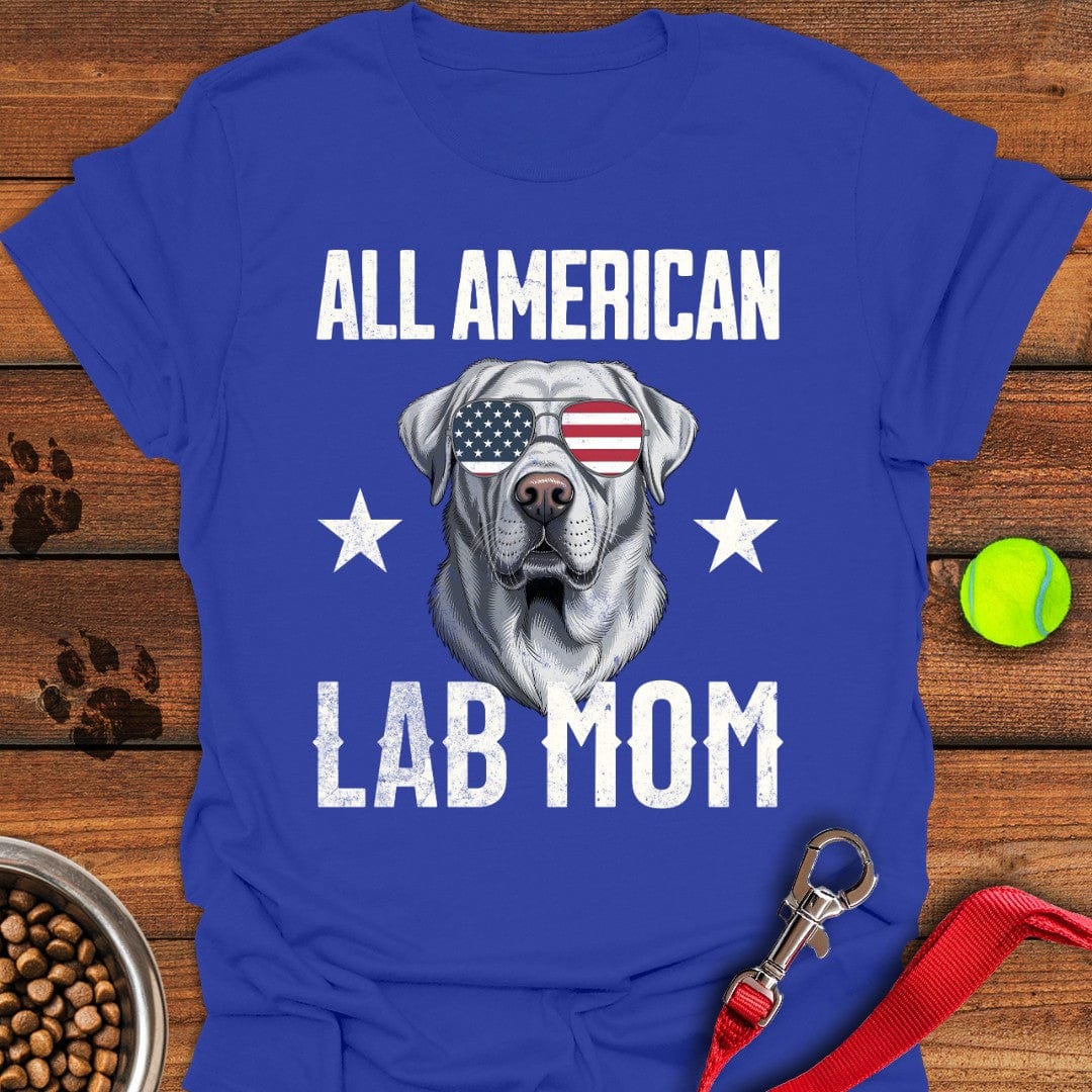 All American Silver Lab Dad T-Shirt Proud Dog Clothing Gifts For Someone Who Loves Their Dog