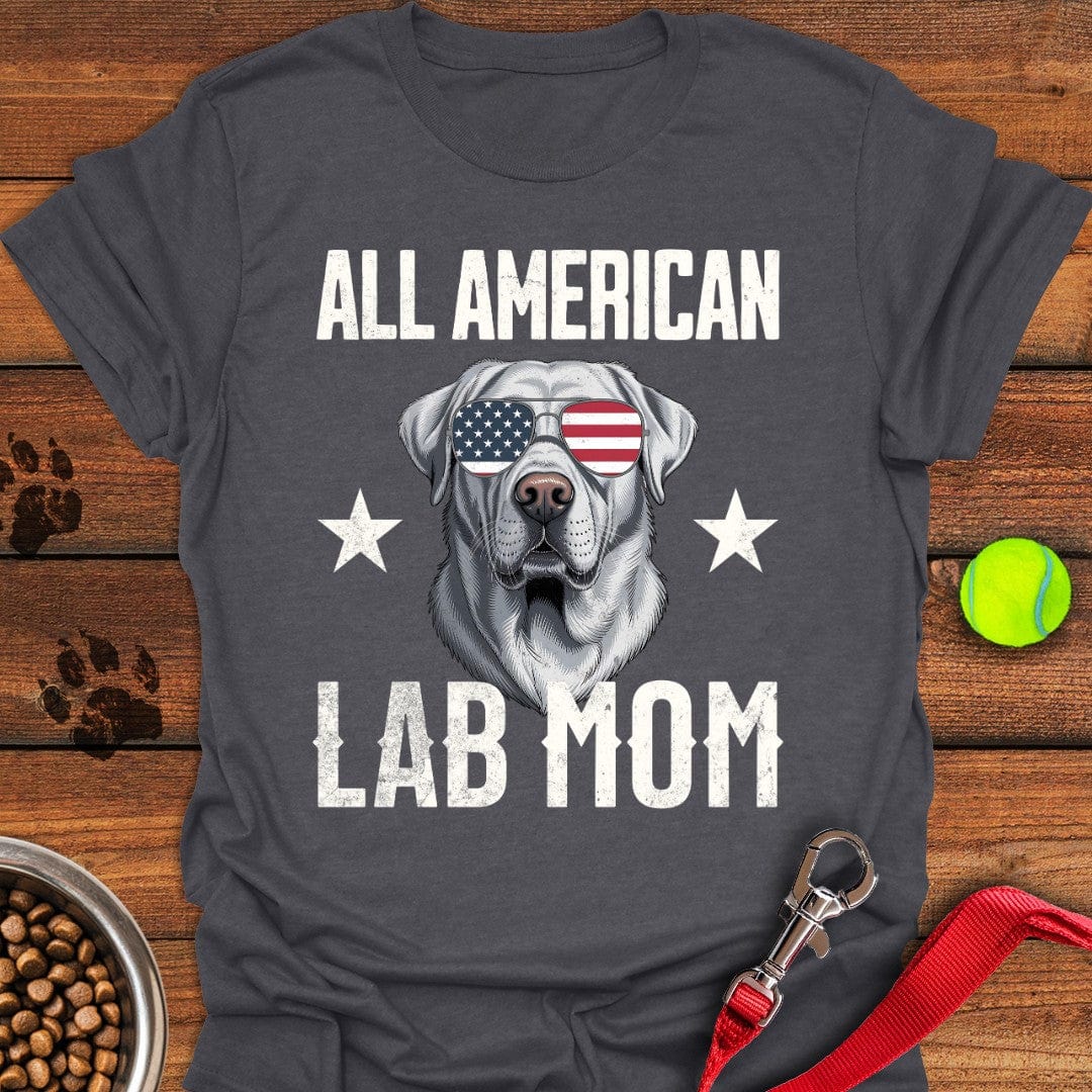 All American Silver Lab Mom T-Shirt Sassy Dog Apparel Presents For Dog Lovers