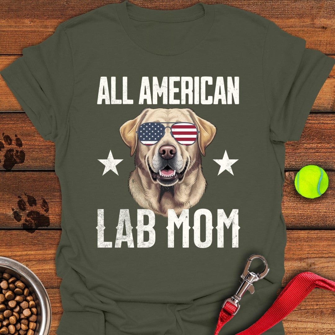 All American Yellow Lab Mom T-Shirt Lucky Dog Clothing Funny Gifts From The Dog