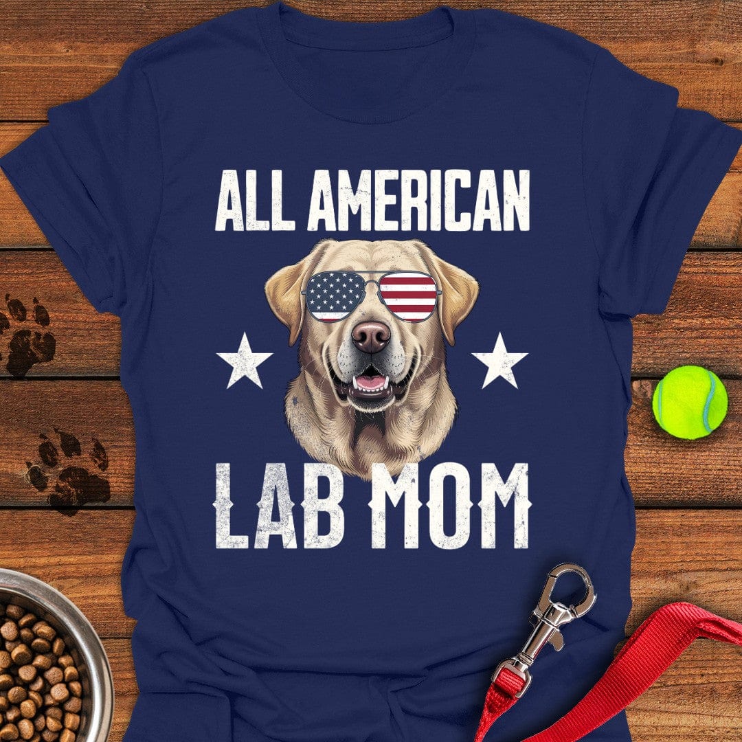 All American Yellow Lab Mom T-Shirt Lucky Dog Clothing Funny Gifts From The Dog