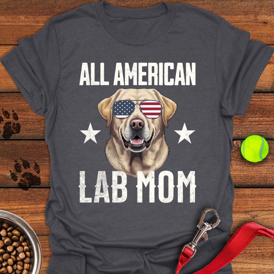 All American Yellow Lab Mom T-Shirt Lucky Dog Clothing Funny Gifts From The Dog
