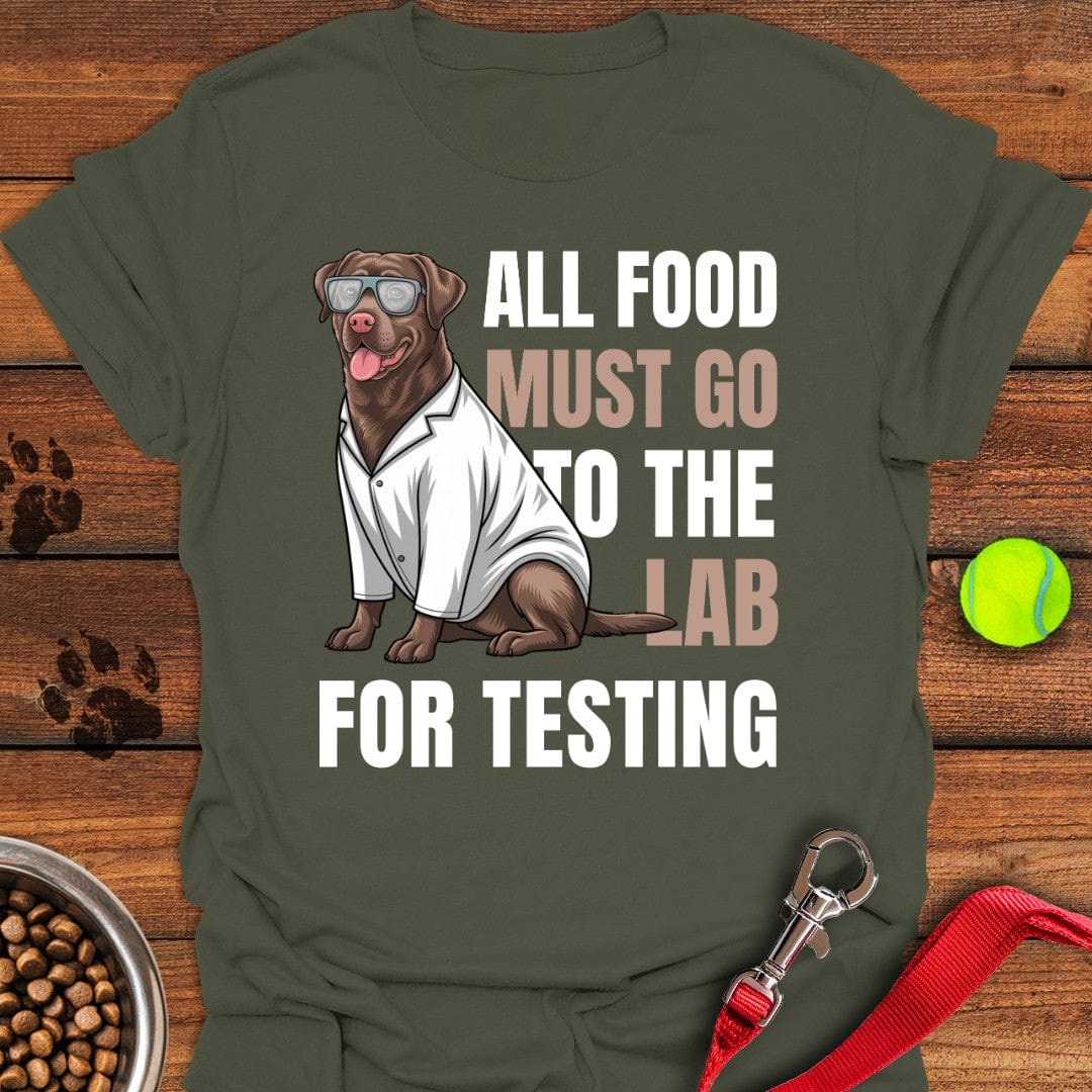 All Food Must Go To The Lab T-Shirt Playful Dog Apparel Present Ideas For Dog Owners