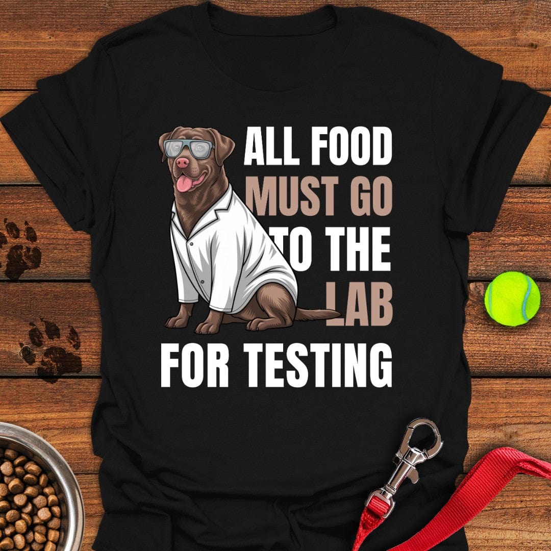 All Food Must Go To The Lab T-Shirt Playful Dog Apparel Present Ideas For Dog Owners