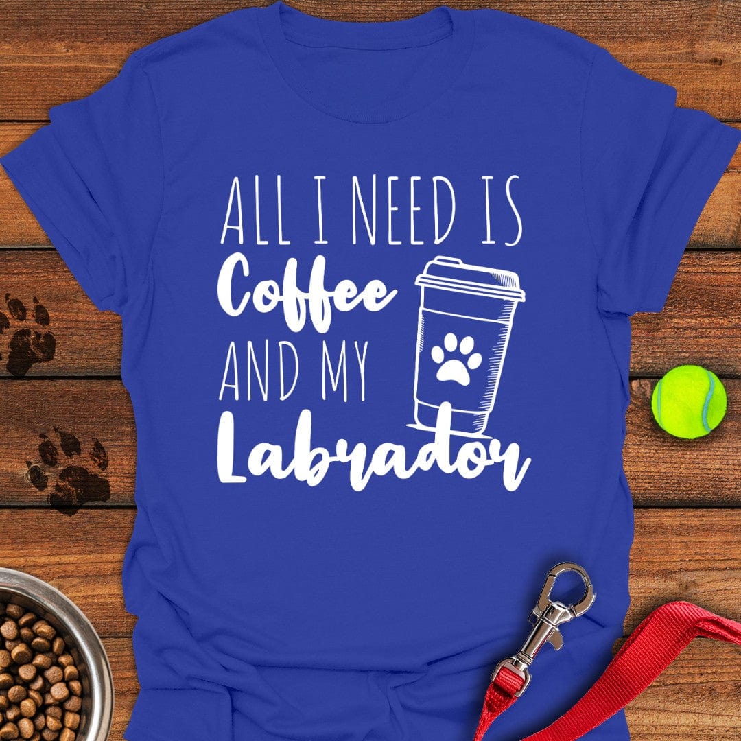 All I Need Is Coffee and My Labrador T-Shirt Wild Dog Clothes Mother Daughter Gifts