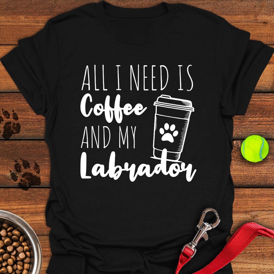 All I Need Is Coffee and My Labrador T-Shirt Wild Dog Clothes Mother Daughter Gifts