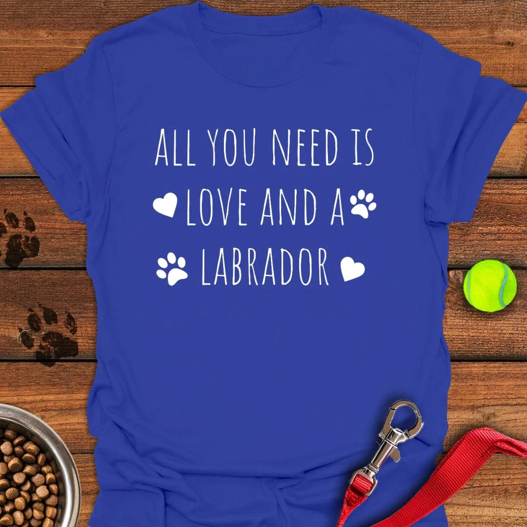 All You Need Is a Labrador T-Shirt Energetic Dog Clothing Gifts For People With Dogs
