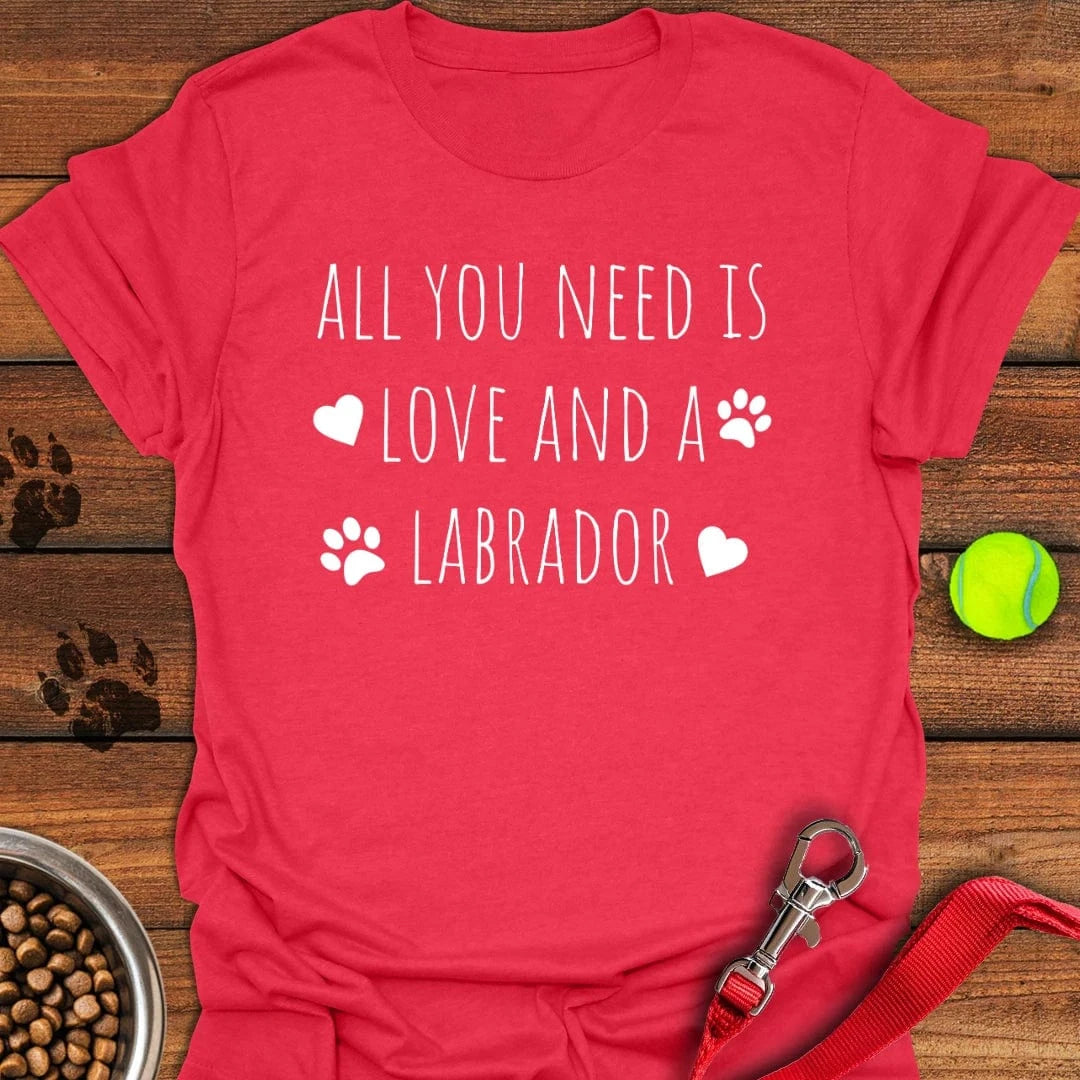All You Need Is a Labrador T-Shirt Energetic Dog Clothing Gifts For People With Dogs
