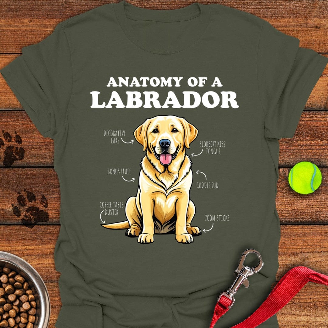Anatomy Of A Yellow Labrador T-Shirt Energetic Dog Clothing Bonus Dad Gifts