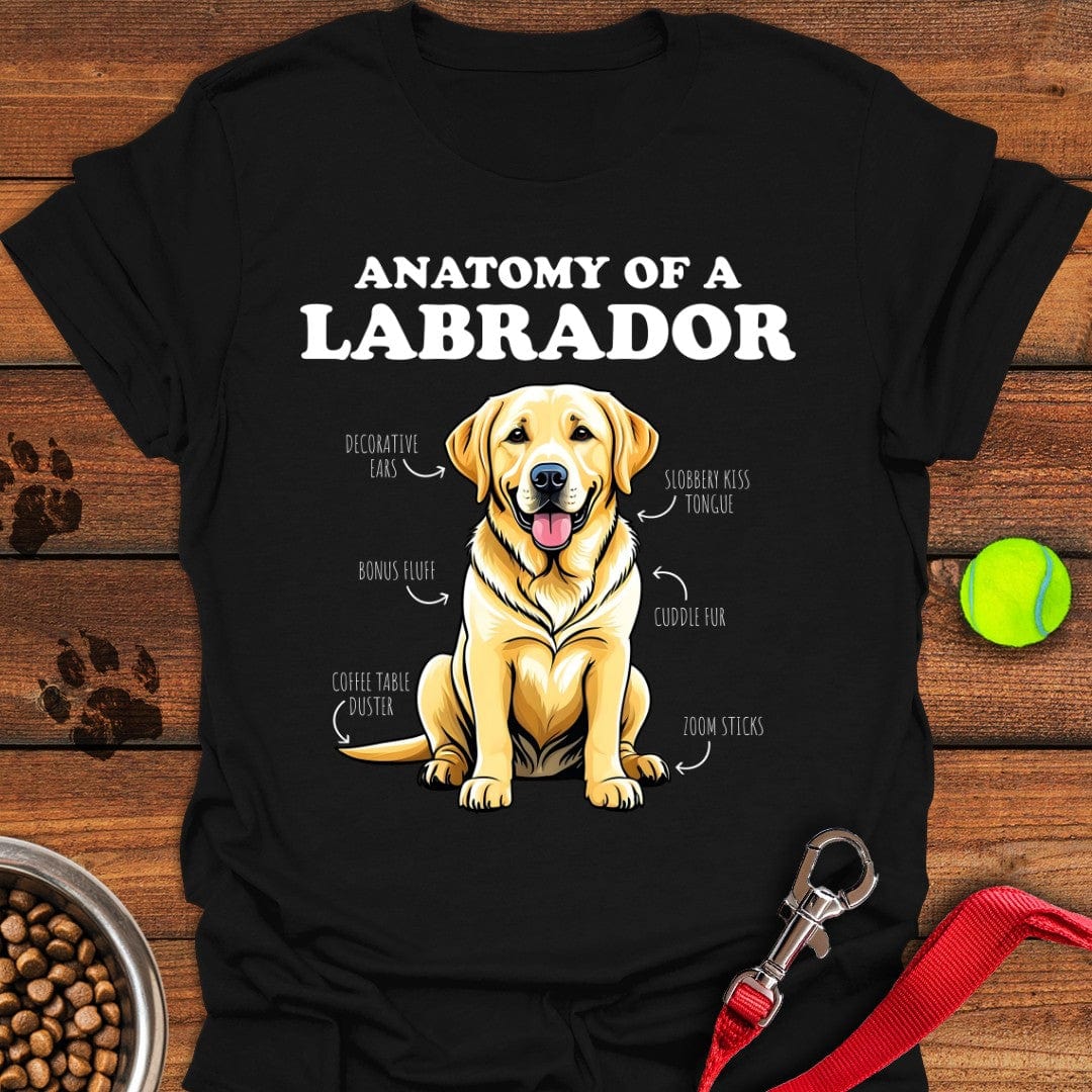 Anatomy Of A Yellow Labrador T-Shirt Energetic Dog Clothing Bonus Dad Gifts