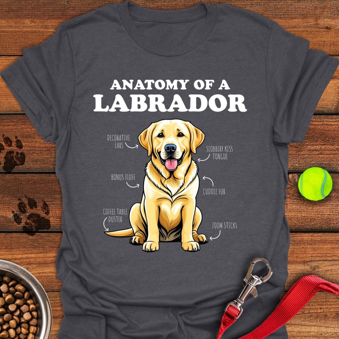 Anatomy Of A Yellow Labrador T-Shirt Energetic Dog Clothing Bonus Dad Gifts