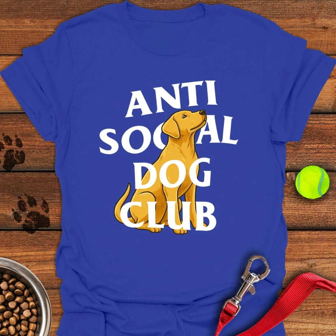 Anti Social Dog Club Labrador T-Shirt Fancy Dog Clothes Simple Father's Day Gift Ideas