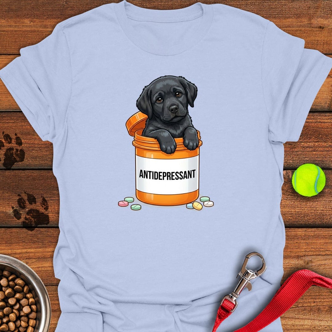 Antidepressant Black Lab T-Shirt Lazy Dog Apparel Awesome Dog Lover Gifts