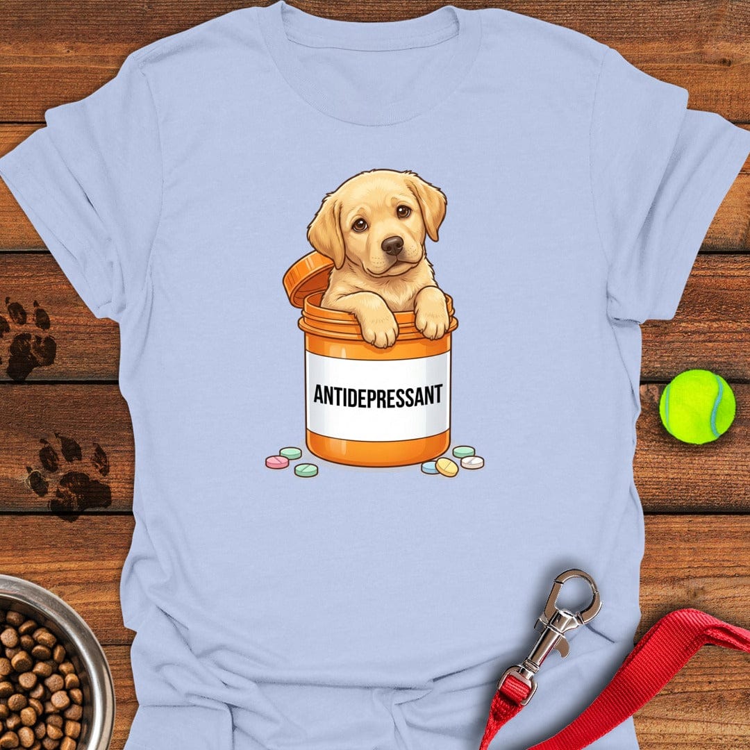 Antidepressant Yellow Lab T-Shirt Loyal Dog Clothing Thoughtful Mother's Day Gifts