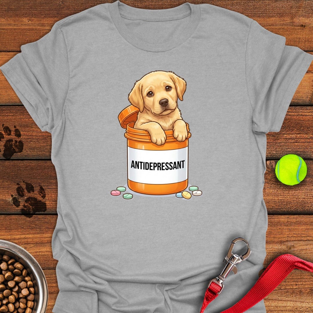 Antidepressant Yellow Lab T-Shirt Loyal Dog Clothing Thoughtful Mother's Day Gifts