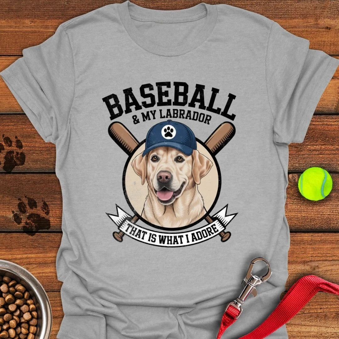 Baseball & My Labrador T-Shirt Chill Dog Clothing Last Minute Father'sDay Gifts