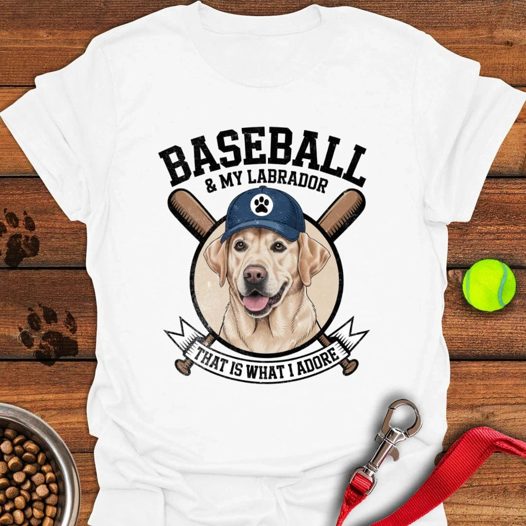 Baseball & My Labrador T-Shirt Chill Dog Clothing Last Minute Father'sDay Gifts