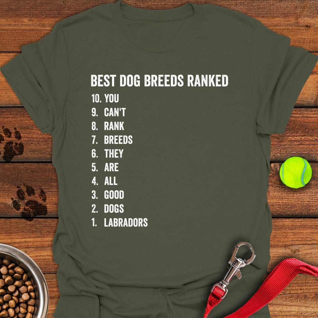 Best Dog Breeds T-Shirt Smart Dog Clothes Doggy Gifts For Humans