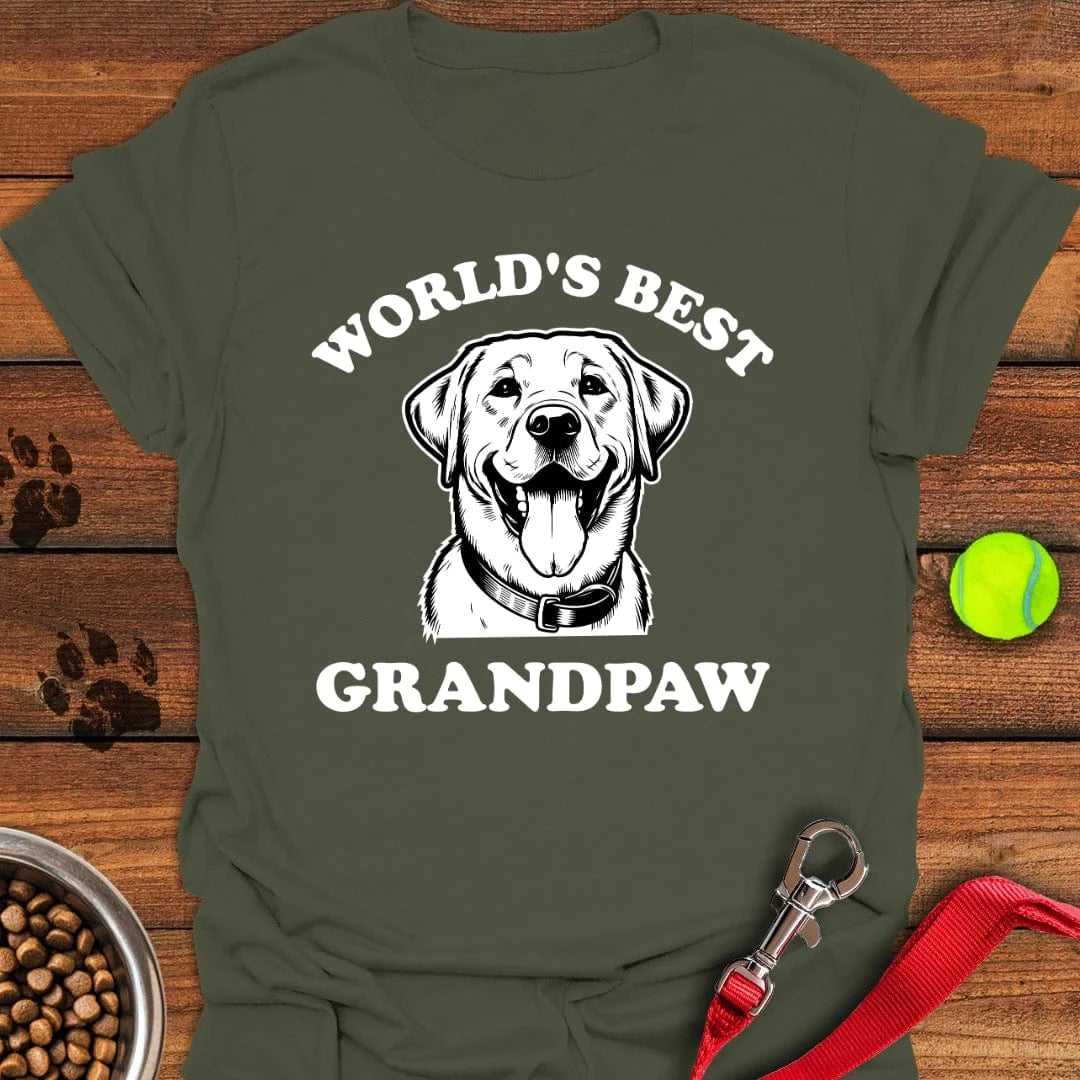 Best Grandpaw Lab T-Shirt Cool Dog Apparel Mother's Day Gifts For Grandma