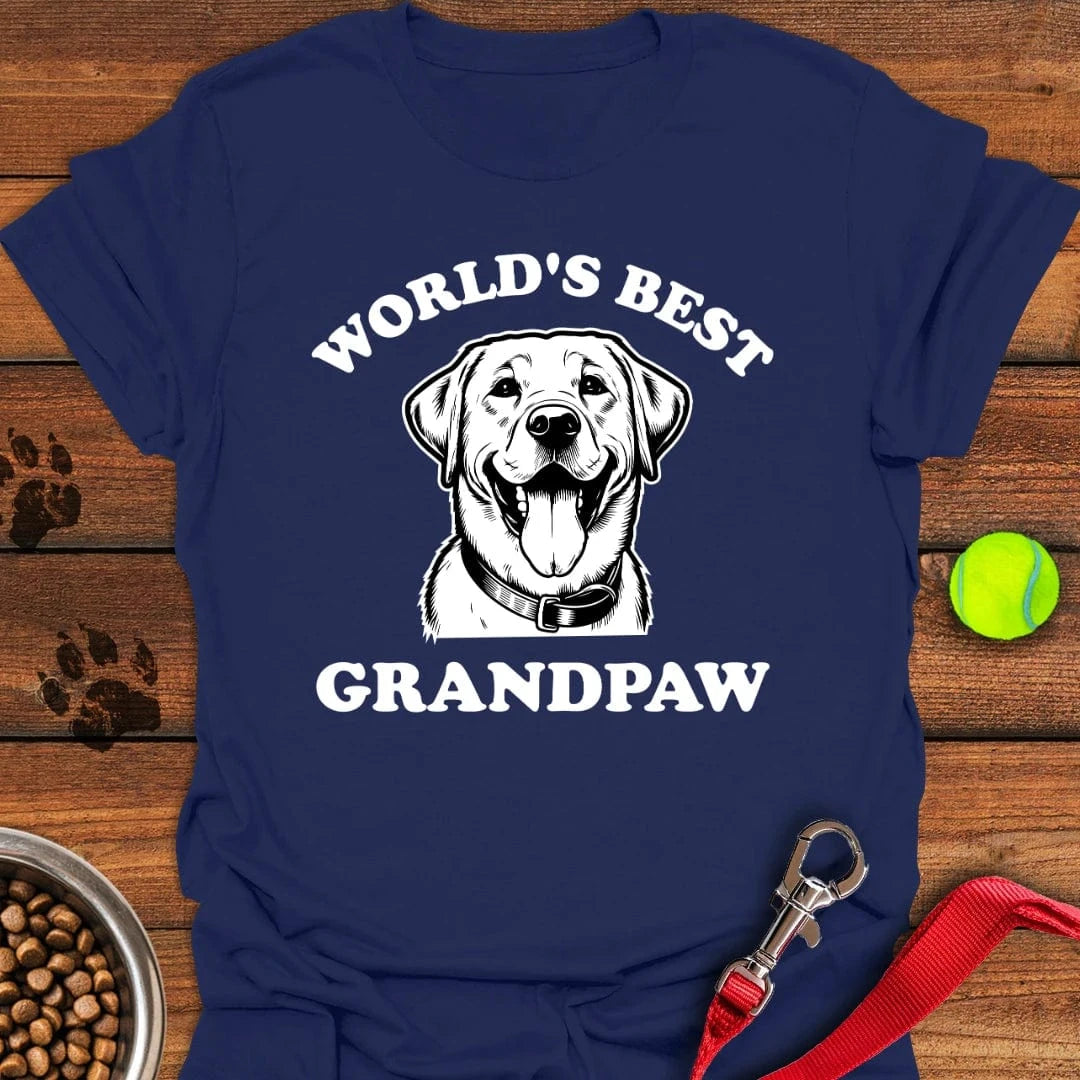 Best Grandpaw Lab T-Shirt Cool Dog Apparel Mother's Day Gifts For Grandma